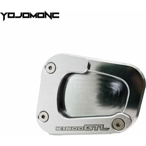Para bmw k1600gt k1600gtl k 1600 gt gtl motocicleta cnc kickstand pé suporte lateral almofada de extensão placa apoio
