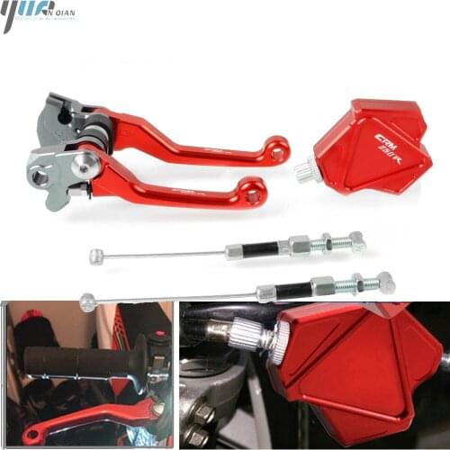 For HONDA CRM250R CRM 250R CRM250 R 1994 1995 1996 1997 1998 Motorcycle Pivot Brake Stunt Clutch Levers Easy Pull Cable System