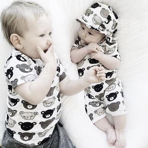 Newborn Baby boy girl Romper 2020 Cute Cartoon Summer Infant rompers Short sleeve baby Jumpsuits Cotton One-piece baby suit