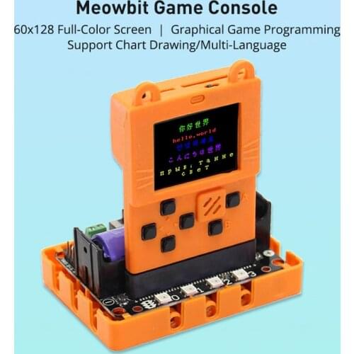 Elecrow Kittenbot Meowbit Codable Console Programmable Game Consoles for Microsoft Makecode Board with 1.8inch TFT Color Screen