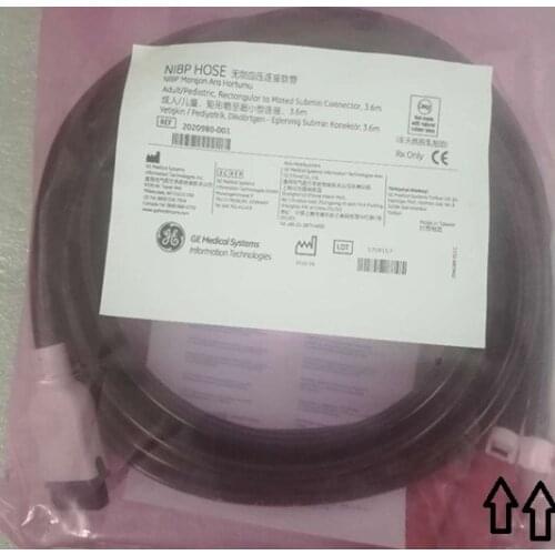 GE REF:2020980-001 Original NIBP HOSE Manson Ara Hortumu Adult Pediatric Rectangular to Mated Submin Connector 3.6m