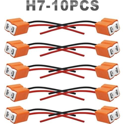 JGAUT 10 Pieces Ceramics Female Connector Wire H4 H7 9005 HB3 9006 HB4 Replacement Headlight Repair Bulb Holder