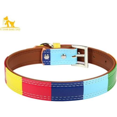 Leather dog acessorios puppy collar perro bulldog pitbull pet shop supplies Designer Padded Nylon For Small Medium Larger Dogs