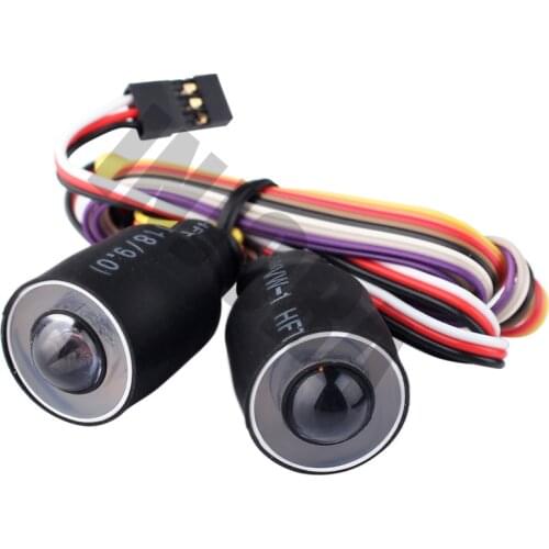 INJORA Red/Blue LED Lights Headlight for 1/10 RC Rock Crawler Axial SCX10 D90 Jeep Wrangler Body Shell