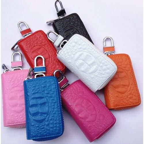 Hot Sale Fashion Leather Car Key Bag Unisex Cartoon Colorful Home Office Car Key Case Cover