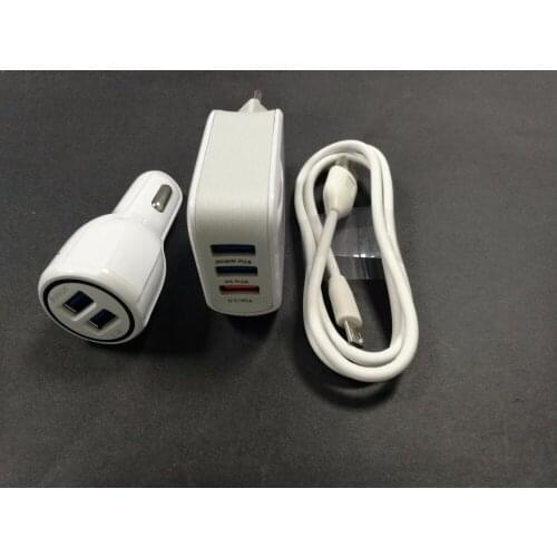 5A EU Travel Wall Adapter 3 USB output+Micro USB Cable+car charger For Geotel A1 MTK6580M 4.5 Inch 1GB RAM+8GB ROM