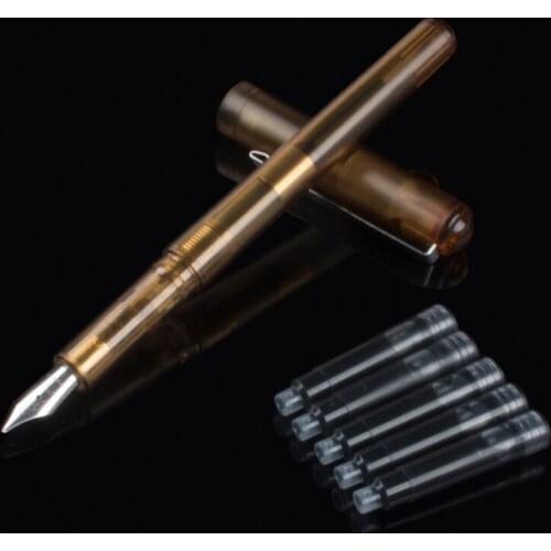 JINHAO 991 red Transparent Frosted Color Students Fine nib New Fountain Pen