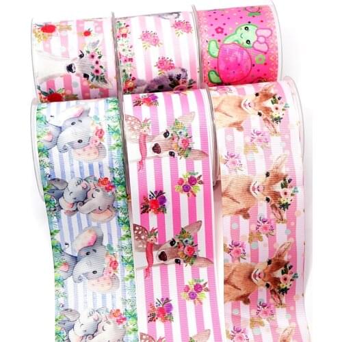 DIY Handmade Materials Printed Grosgrain Ribbon 50 Yard Per Size 36778