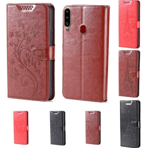 Butterfly flower Tower Flip Leather Wallet Phone Case For Samsung Galaxy A20s SM-A207F SM-A207G Phone cover card slot