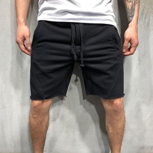 Men Shorts Sports Shorts Outdoor Summer Knee Length Casual Shorts Gym Pants Drawstring Side Pockets Training Shorts Sweatpants