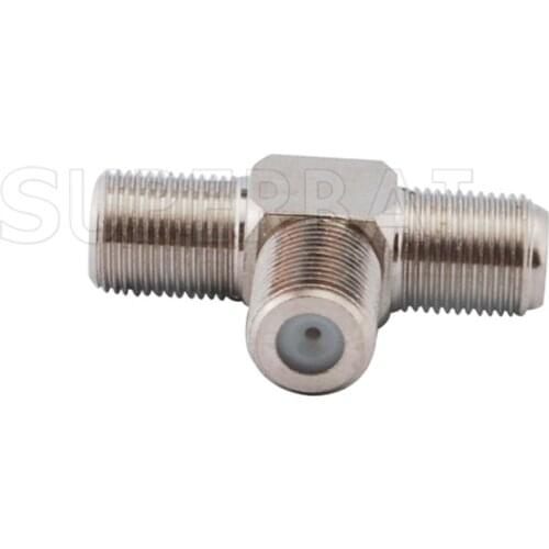 Superbat 5pcs F Adapter F Jack to Female to Jack T Type RF Coaxial Connector