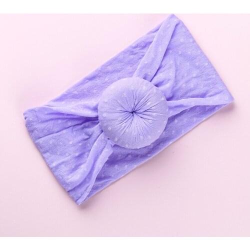 1pcs Round Knot Polka Dot Nylon Headbands,Super Soft Elastic Stretchy Nylon Hairbands,Infant Toddler Girls Hair Accessories