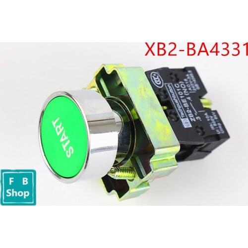 1PCS XB2-BA4331 1NO Symbol Momentary GREEN (Start) Flush Push-button