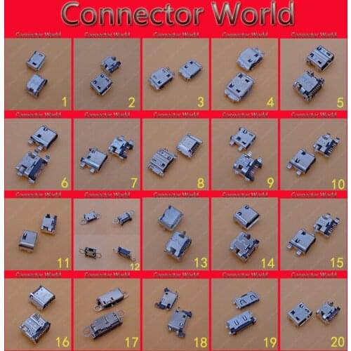 20 models For Samsung Galaxy S4 i9500 note 2 N7100 Micro USB jack Charger Charging Connector Port Charger Plug dock 7 pin 7pin