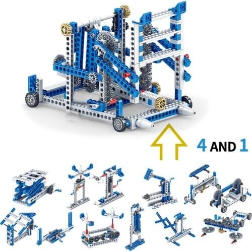 354+pcs 4in1 Building Block Inventor Engineering Truck Building Blocks Construction set DIY Brick Toys For children