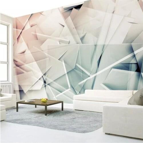 Beibehang Custom wallpaper 3d mural polygon fashion modern minimalist 3d stereo TV background wall living room bedroom wallpaper