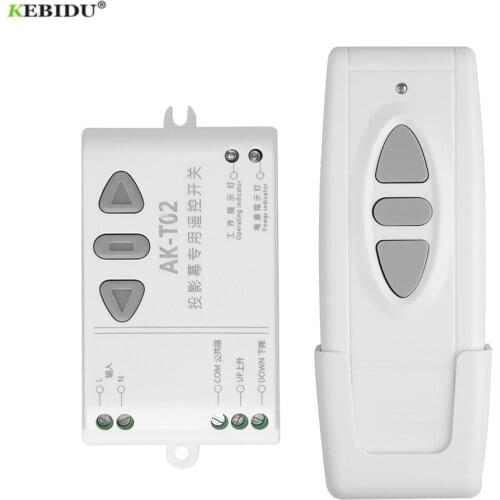 433mhz AC 220V RF Wireless Remote Control Switch UP Down Stop Tubular Motor Controller Motor Forward Reverse TX RX Latched