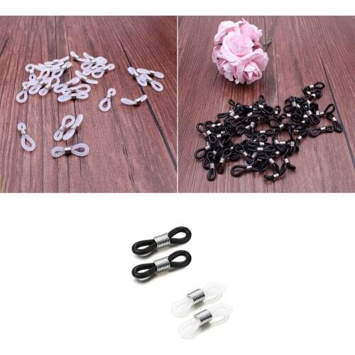 50pcs/lot Ear Hook Eyeglasses Spectacles Adjustable Anti-Slip Silicone Ends Rope Sunglasses Cord Holder Connector Wholesale