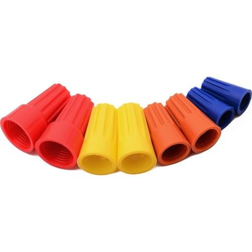 70Pcs Assorted Electrical Insulation Wire Twist Connectors Terminals Cap Nut Rotating Kit 4 Colors Mayitr