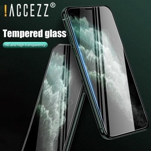!ACCEZZ 2PCS Protective Tempered Glass Film For iPhone 12 Mini Pro Max 2.5D Curved Edge Screen Protector Anti-fingerprint Glass
