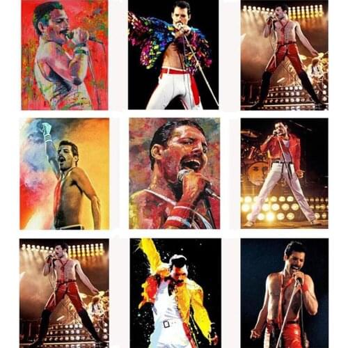 5D DIY Diamond Painting Queen Band Freddie Mercury Diamond Embroidery Rhinestones Pictures Full Diamond Mosaic Decoration Gift