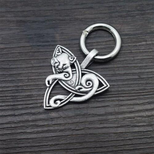 Trinity Wild Animal Lion Wolf Keychain Bag Car Charms Key Chain For Gift