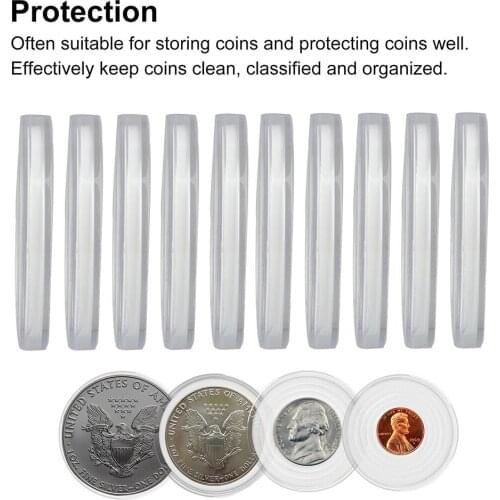 20Pcs 46mm Transparent Plastic Coin Holder Capsule Protector Case Collection Storage Box Coin Collection Supplies jewelry organ