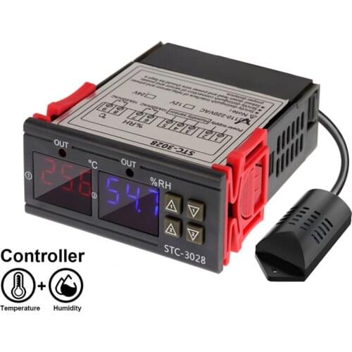 1pcs Digital Temperature Humidity Controller Home Fridge Thermostat Humidistat Thermometer Hygrometer Control Switch