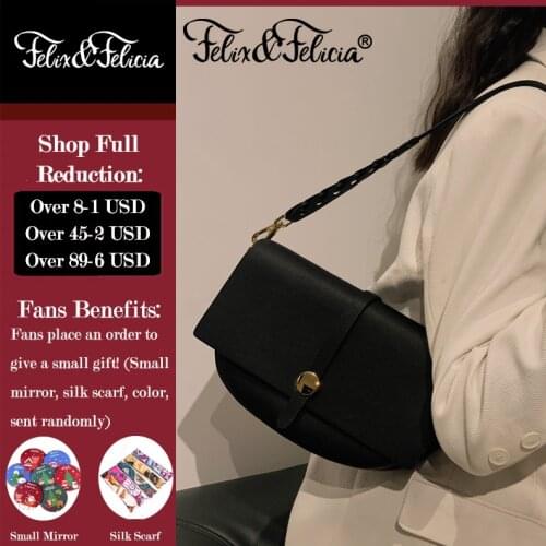 FELIX & FELICIA Brand Fashion Shoulder Bags For Women High Quality Crossbody Handbag Genuine Leather Designer Flap Messenger Bag