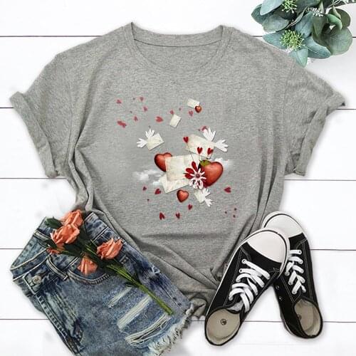 ValentineS Day Fashion Summer Tops T Shirt Women Tshirt New Tshirt Graphic Tee Women T-shirt Female Tee Shirt TX10065