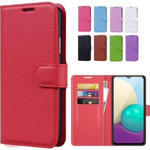 Flip Leather Case on For Samsung A02 Case Back Cover Phone Case on For Samsung Galaxy A02 A022 A022F SM-A022F Wallet Case Shell