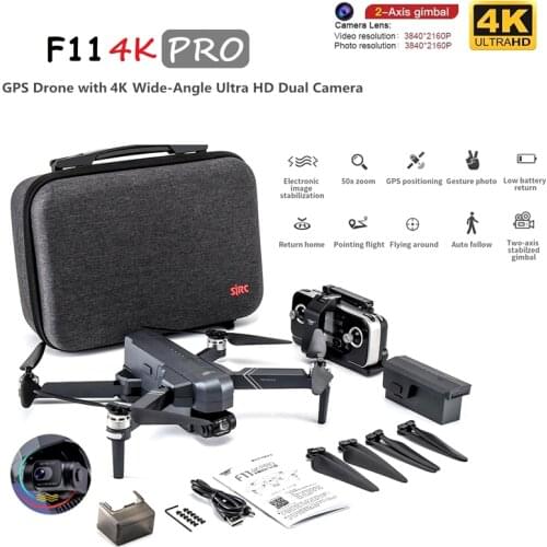 SJRC F11 4K PRO With Camera Drone 4K Profesional Quadcopter FPV Drone Gimbal Quadrocopter With Camera VS SG906 Pro 2 Max Dron