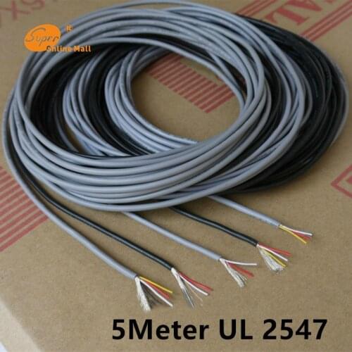 50M UL 2547 28/26/24 AWG Multi-core control cable copper wire shielded audio cable headphone cable signal line