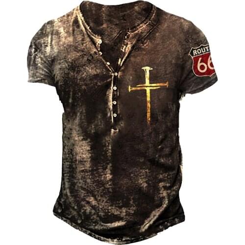 Summer mens Short Sleeve Casual Style Polyester 2021 Loose Round Neck Pullover Thin Comfortable Printed T-shirt