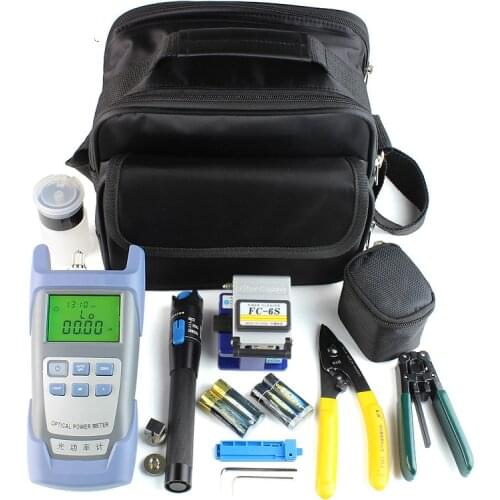 Fiber Optic Tool Kit with Clivador de Fibra Otica and Power Meter Fiber Fault Locator 5km