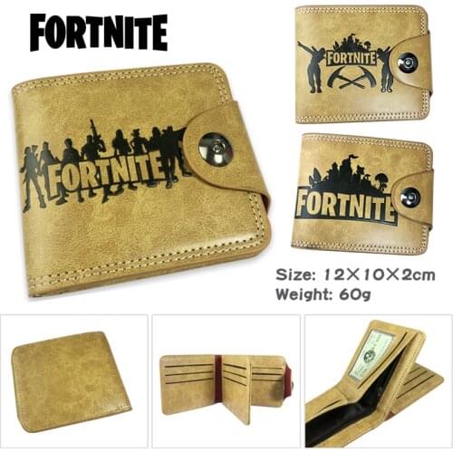 New Fortnite game peripheral magnetic buckle wallet PU leather student coin purse money invoice storage bag boy birthday gifts