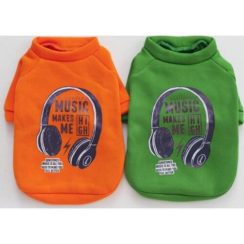 10 Color Pets Dogs Clothes Spring Autumn Fashion Printed Sweatshirt Puppy Cotton Warm Hoodies Coat Clothes For Small Dog Apparel