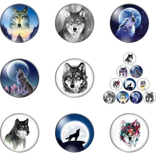 Fierce Wolves Bellow Running Shout Partners Wild Clever 12mm/20mm/25mm/30mm Photo Glass Cabochon Demo Flat Back Making Findings