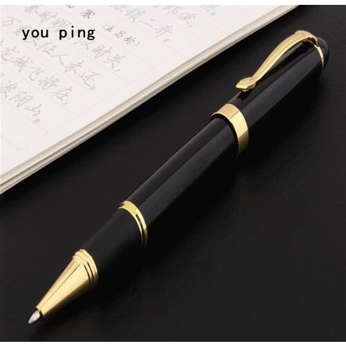 Luxury pen high quality 011 Black Business office Medium Nib Rollerball Pen School student stationery Supplies Ballpoint Pens