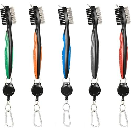 Golf Club Brush Golf Groove Cleaning Brush 2 Sided Golf Putter Wedge Ball Groove Cleaner Kit Cleaning Tool Golf Accessories