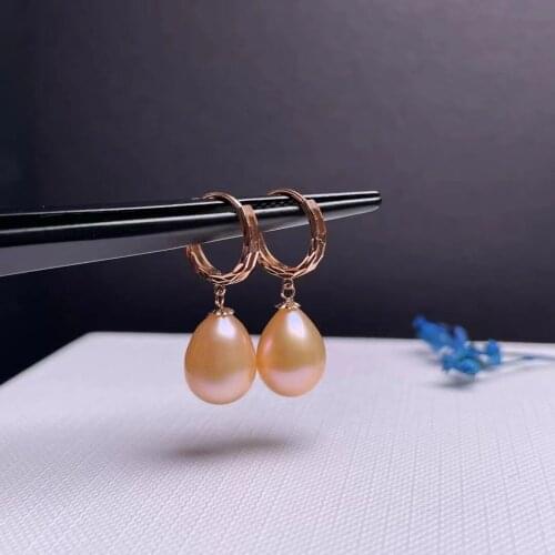 Shilovem 18k yellow gold Natural freshwater pearls Drop Earrings fine Jewelry women trendy anniversary new gift myme09116652zz