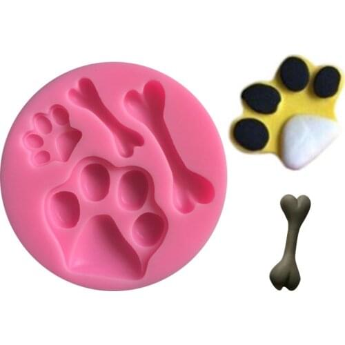 Footprints silicone sugar cake mold baking DIY pottery chocolate wholesale 15-53
