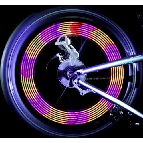 Bicycle Wheel Spoke Light Super Cool Cycling Bike Tyre Tire Wheel Valve Flash Spoke Warning Lamp Bike Spoke Lights Spoke Lamp
