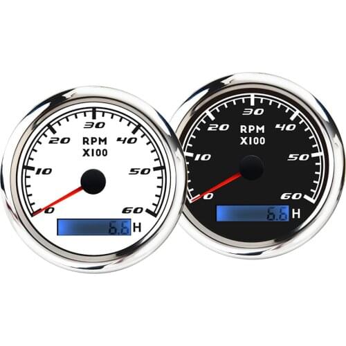 6000RPM 85mm Marine Boat Tachometer Gauge Tacho Meter 270° Display IP67 Anti-fog Glass For Yacht Speedboat Etc Boat Accessories