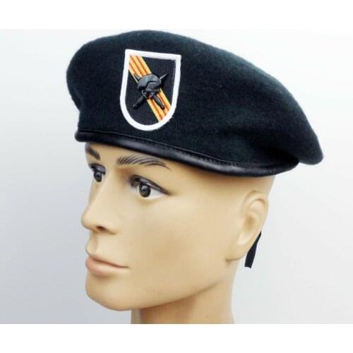 Tomwang2012. US ARMY SPECIAL FORCES GREEN BERET HAT & SPECIAL FORCES CAP BADGE BK PIN SIZE L
