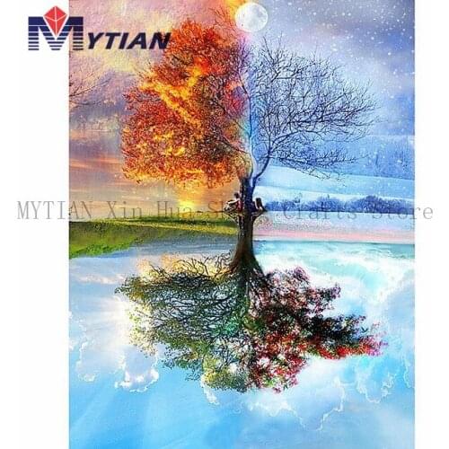 "Spring,Autumn And Winter Season Tree"Diamond Painting Full Square Drill 5D Diamond Embroidery Needlework Paint With Diamonds