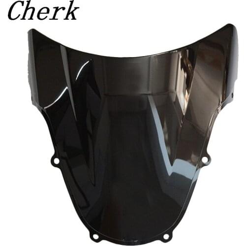 Black Motorcycle Windshield WindScreen Double Bubble For Suzuki GSXR600/750 2001-2003 2002 K1