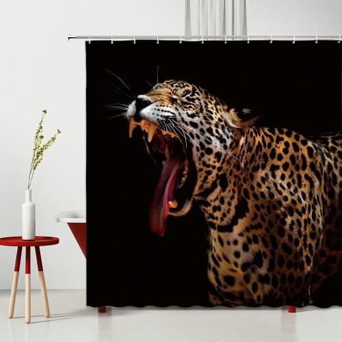 Wild Animals Tiger Bath Curtains Shower Curtain Multiple Size Bathtub Decoration With Hooks Hanging Curtains