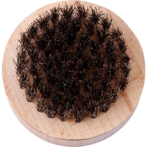 1PC Wooden Comb Beard Brush Boar Bristle Mustache Natural Handmade Grooming Kit Men Beards Mustache Care