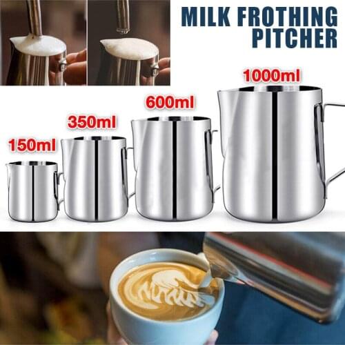 1pc Stainless Steel Milk Pour Pot Cup Mug Frother Pot Jug Coffee Latte Container Pitcher Kitchen Supplies